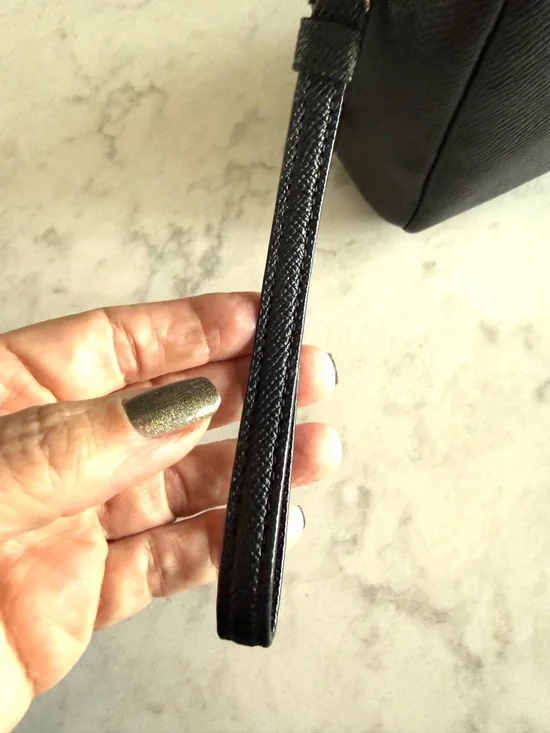 Coach *Project* Black Saffiano Leather Toiletry Pouch with Silver Logo - Picture 7 of 11